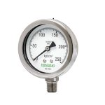Netpel - MANOMETRO 62MM CAIXA INOX PREPARADO PARA GLICERINA
